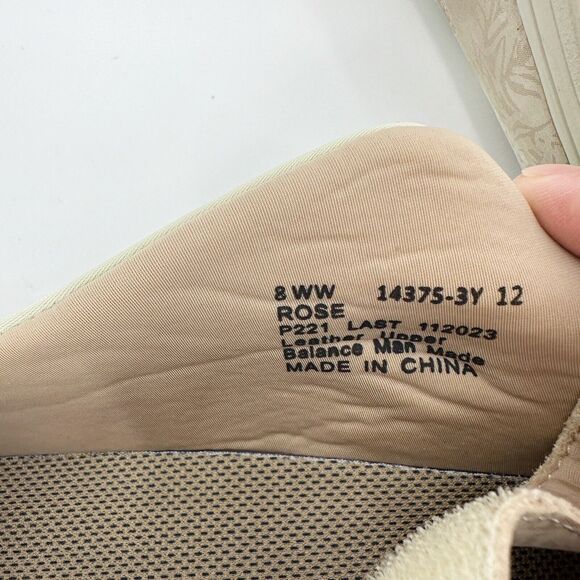 Drew Womens Shoes Size 8 WW Rose Mary Jane Beige Oxford Leather Comfort Workwear - Picture 9 of 14